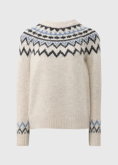 Cream Fairisle Jumper - XS Image 3