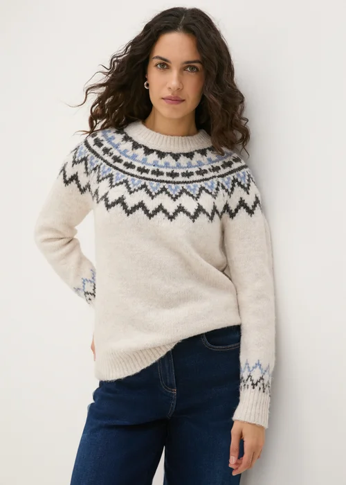 Cream Fairisle Jumper - XS Image 1