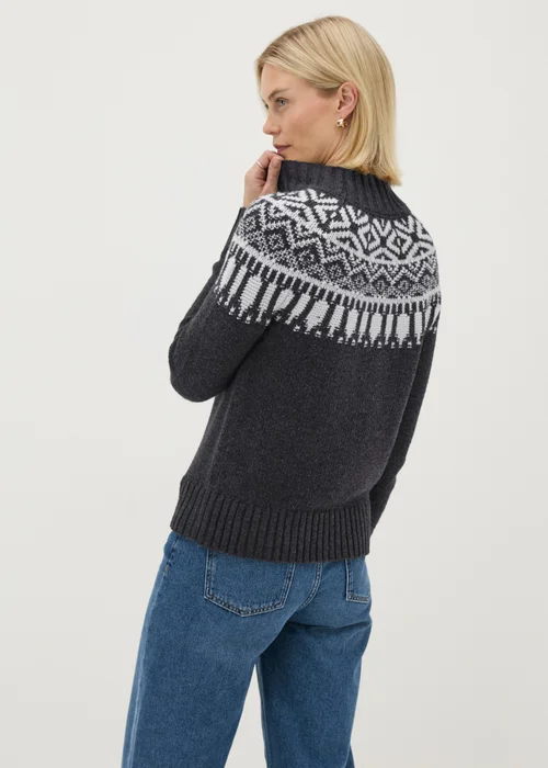 Charcoal Fairisle Jumper - XS Image 2