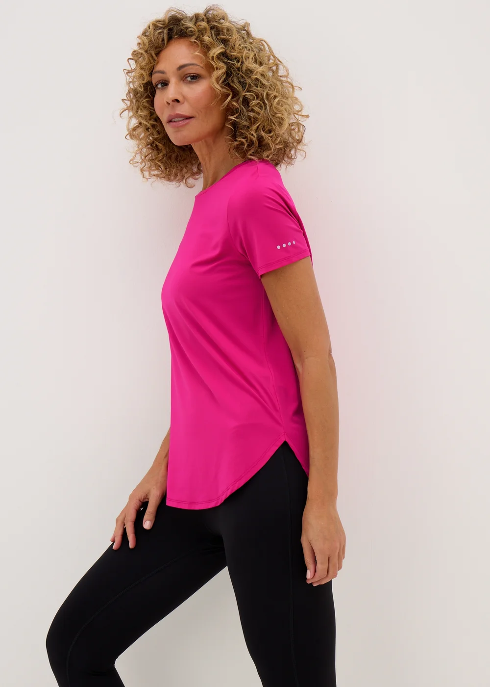 Pink Longline T-Shirt - Small Image 1