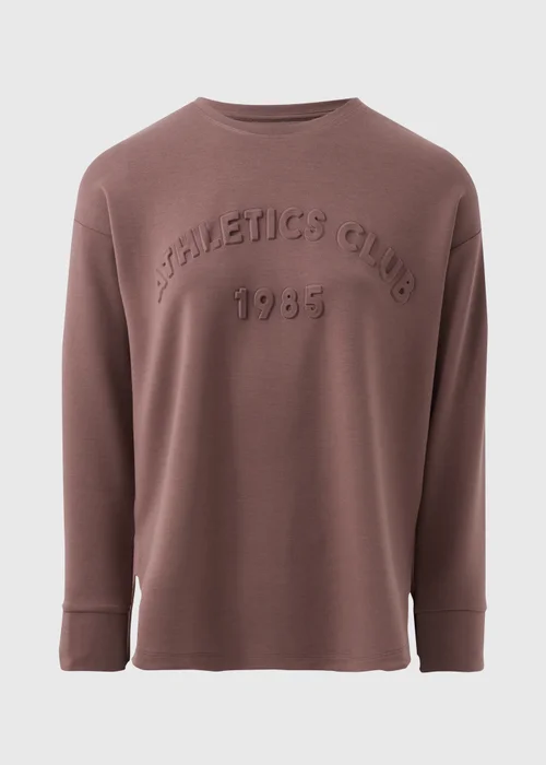 Souluxe Brown Slogan Sweatshirt - S Image 4