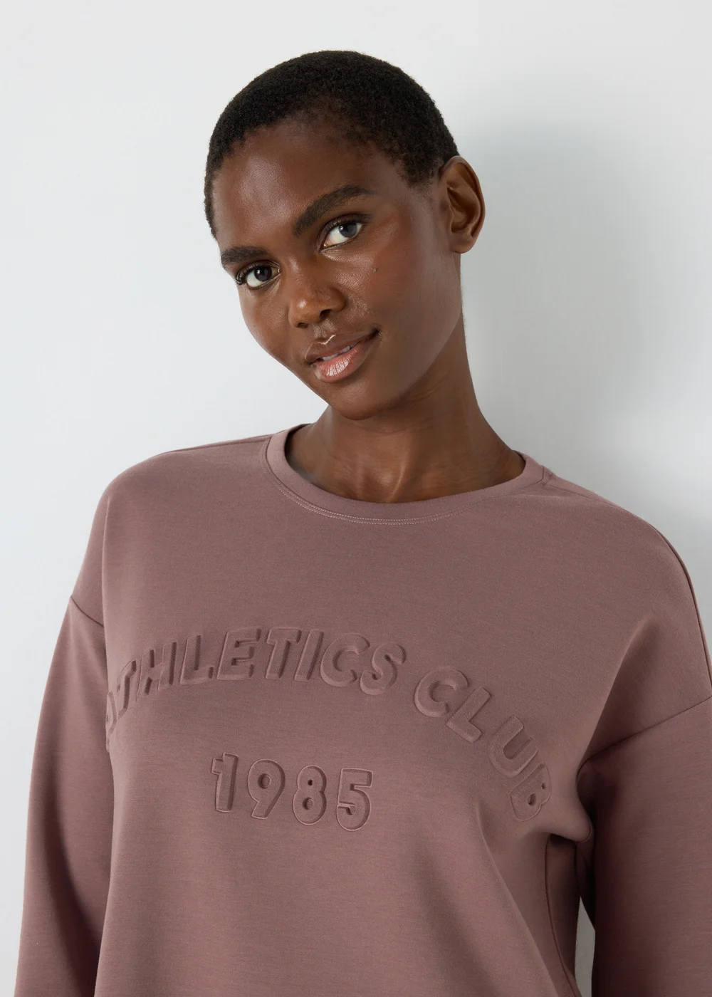 Souluxe Brown Slogan Sweatshirt - S Image 3