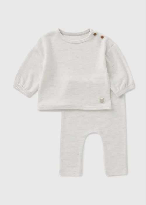 Baby Grey Top & Leggings Set (Newborn-23mths) - Age 0 - 3 Months Image 1