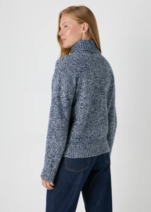 Blue Roll Neck Jumper - XS Image 2