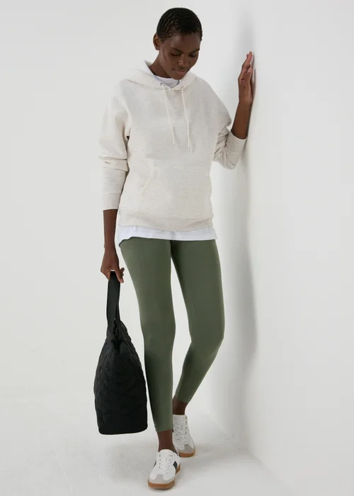 Khaki Cotton Leggings - 8 Image 4
