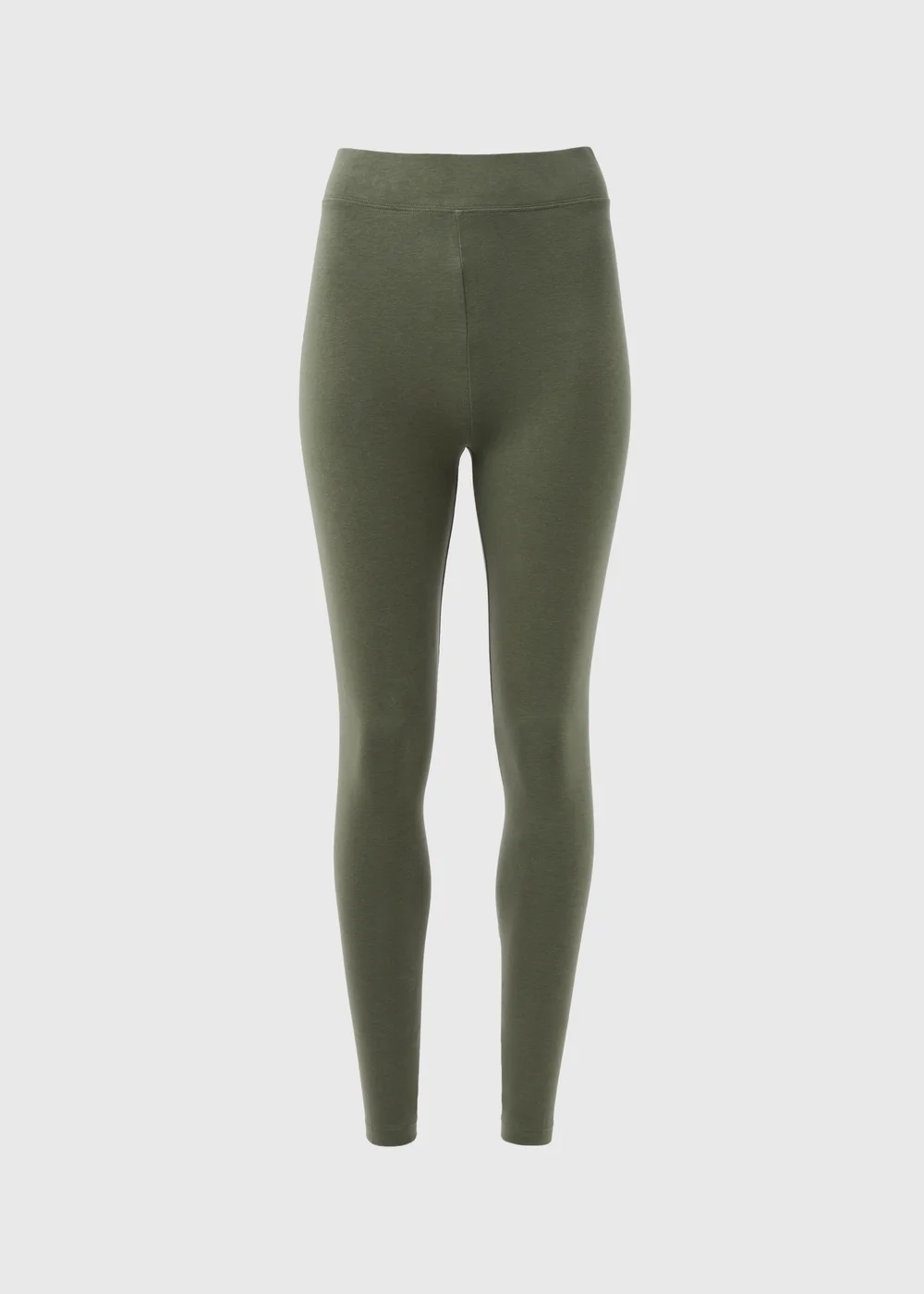Khaki Cotton Leggings - 8 Image 5