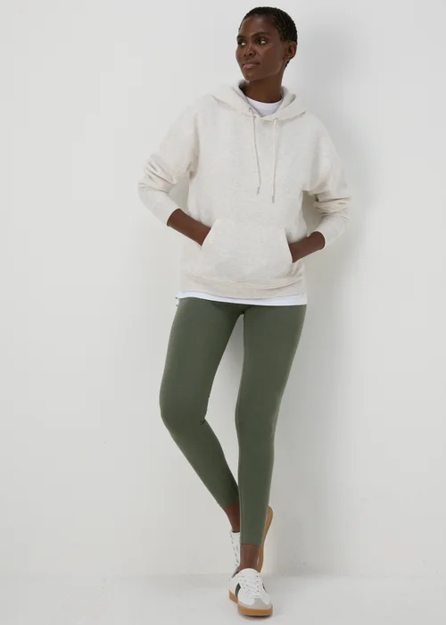 Khaki Cotton Leggings - 8 Image 1