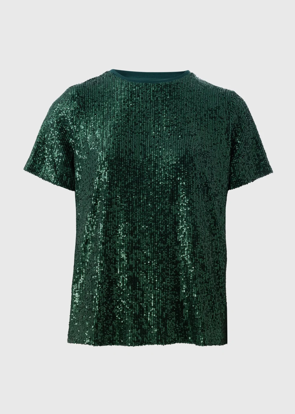 Et Vous Green Sequin Top - Size 8 Image 4
