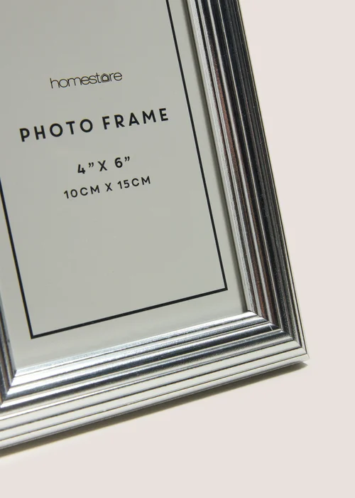 Silver Ridged Frame (4inch x 6inch) Image 2