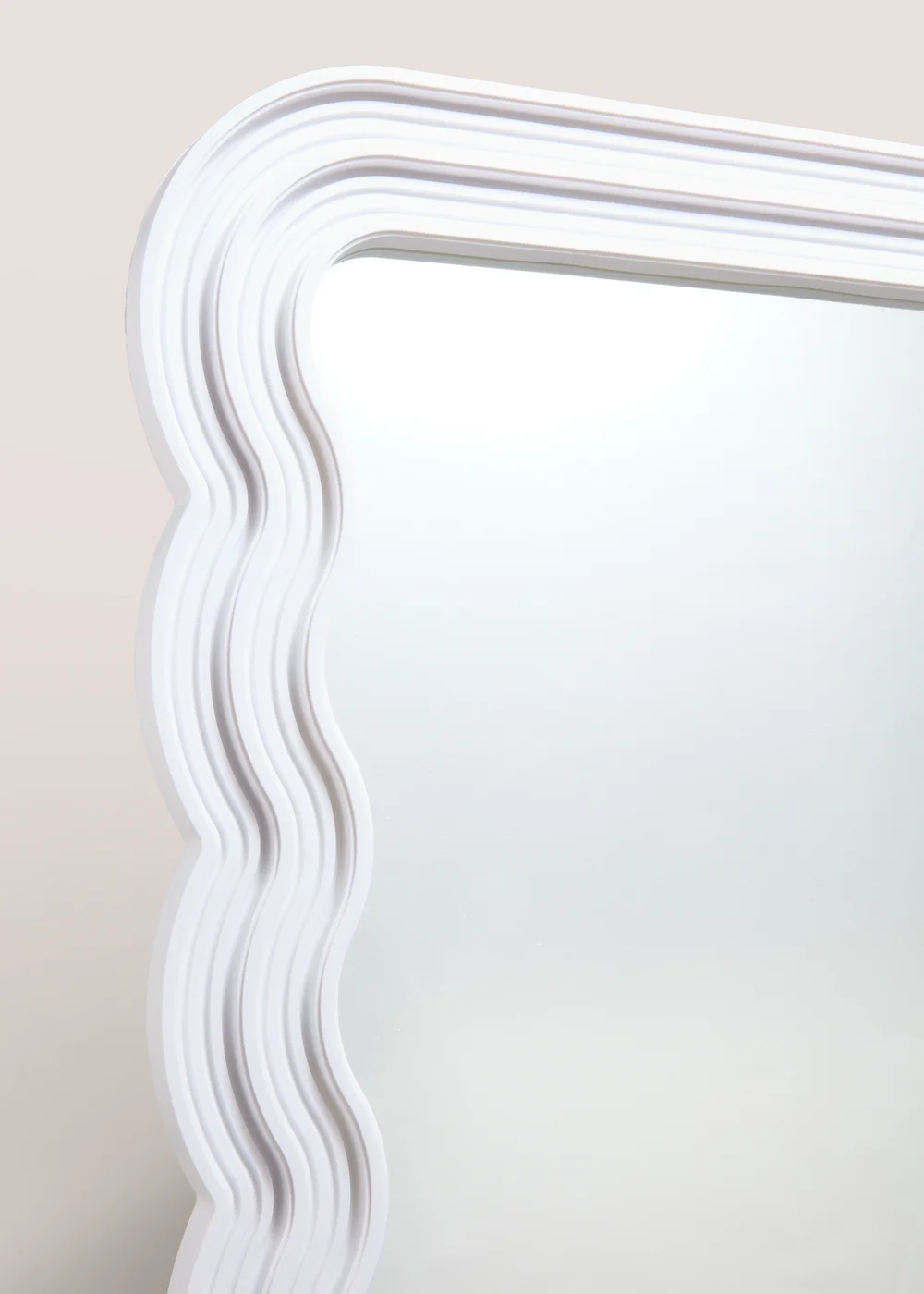 Large White Wavy Mirror Image 2