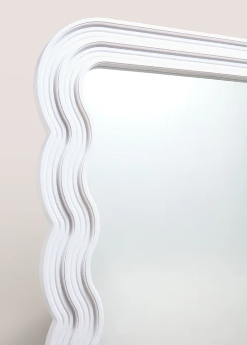 Large White Wavy Mirror Image 2