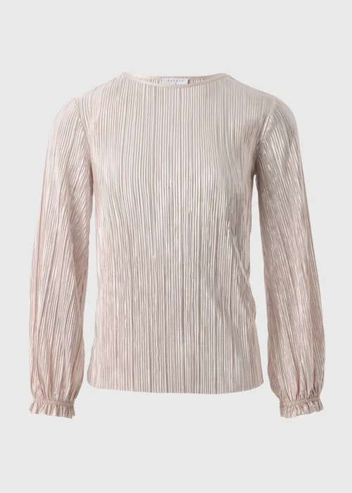 Cream Plisse Top - 8 Image 4
