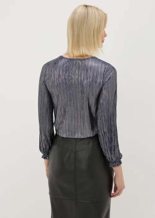Navy Plisse Top - 8 Image 2