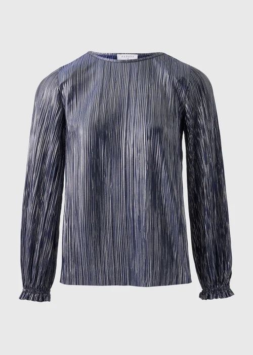 Navy Plisse Top - 8 Image 4