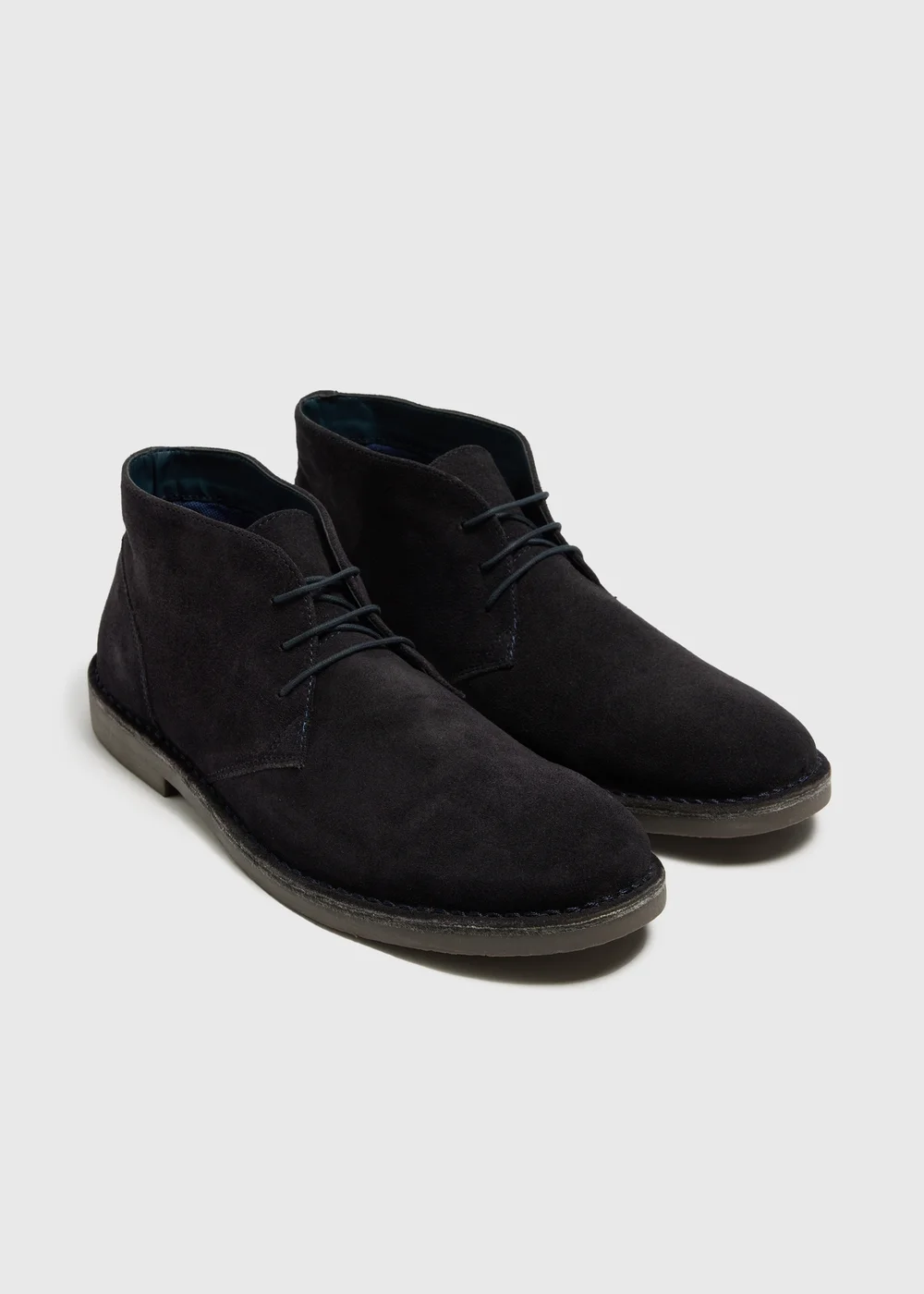 Navy Suede Desert Boots - Size 6 Image 1