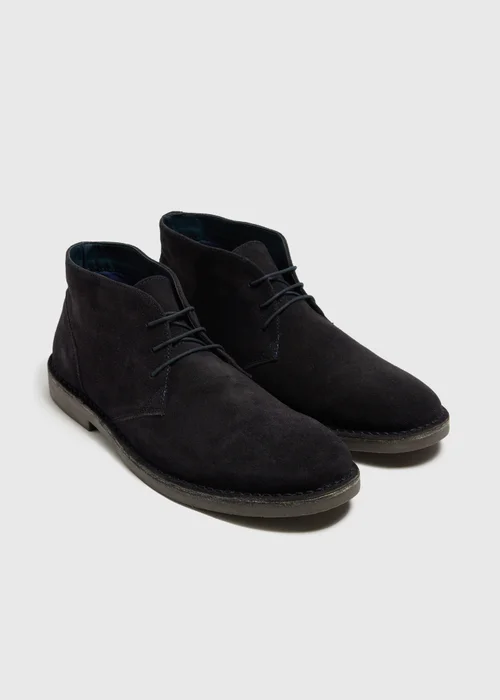 Navy Suede Desert Boots - Size 6 Image 1