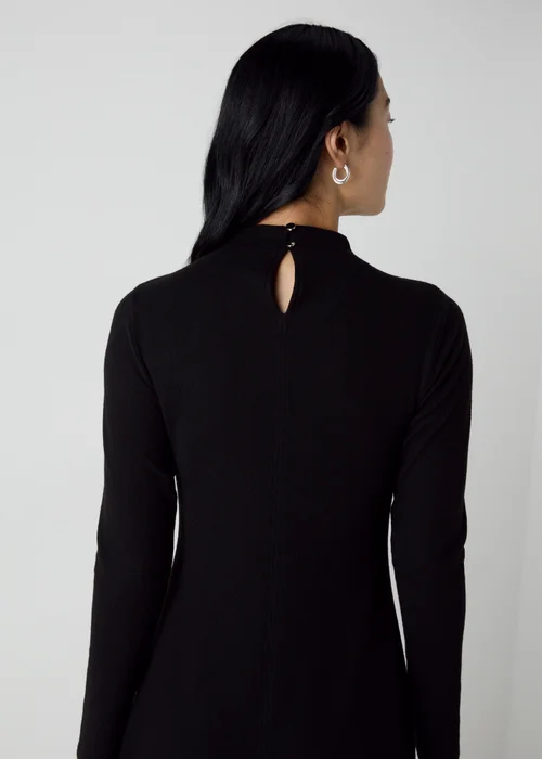 Et Vous Black Seam Front Flare Midi Dress - 8 Image 2