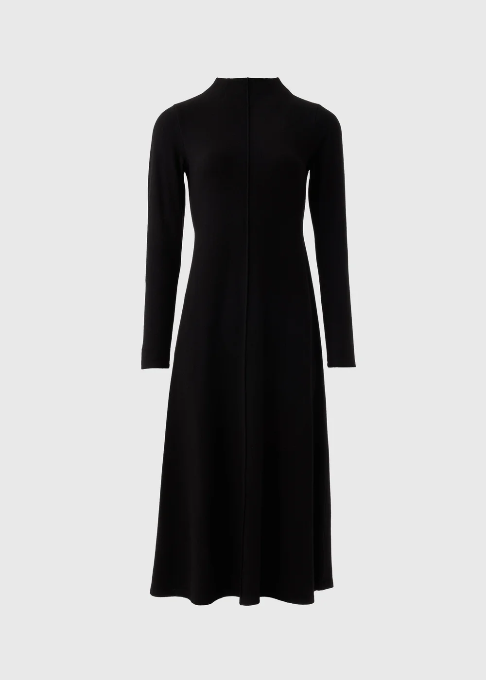 Et Vous Black Seam Front Flare Midi Dress - 8 Image 4