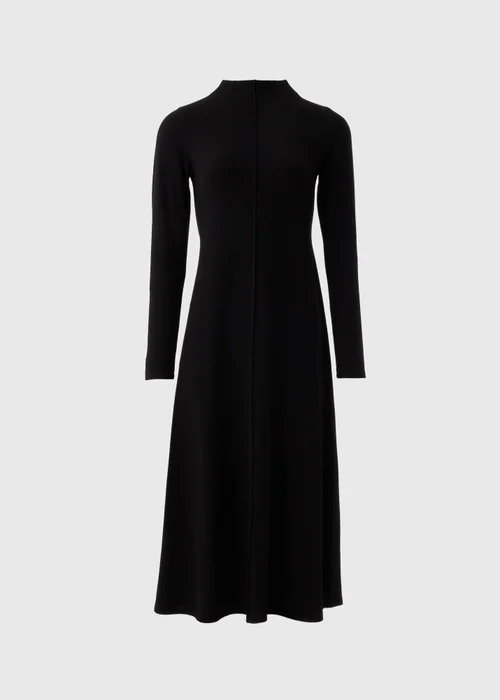 Et Vous Black Seam Front Flare Midi Dress - 8 Image 4