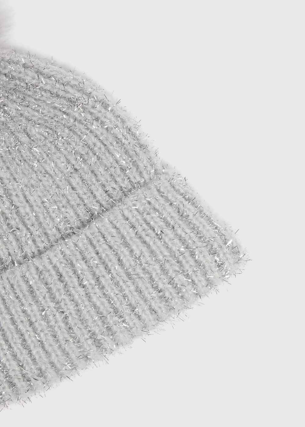 Wondrous Silver Pom Pom Beanie - One Size Image 2