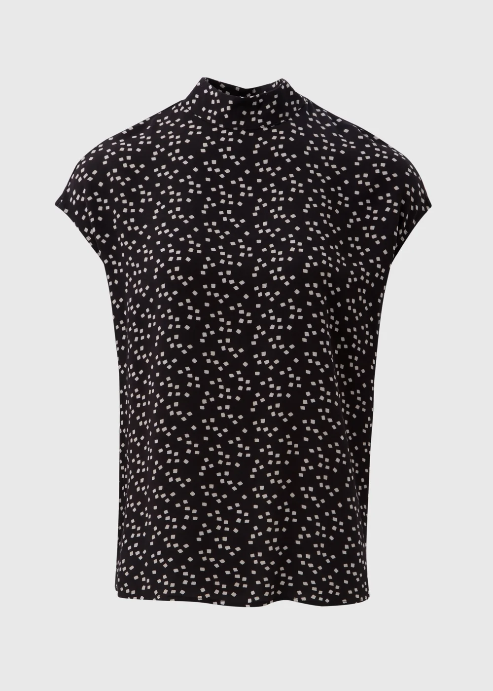 Et Vous Black Square Print Top - Size 8 Image 4