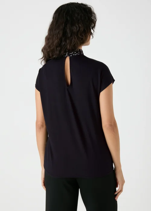 Et Vous Black Square Print Top - Size 8 Image 2
