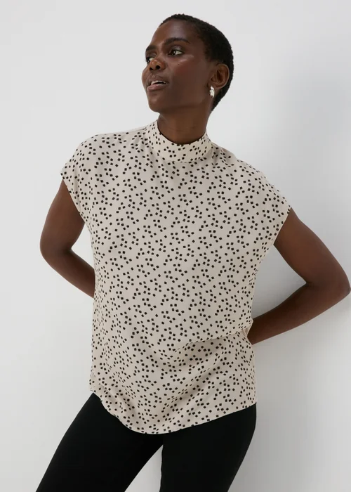 Et Vous Beige High Neck Top - 8 Image 1
