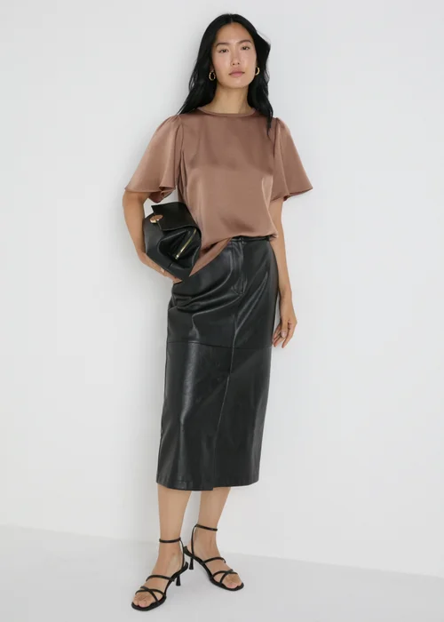 Et Vous Champagne Satin Top - Size 8 Image 3
