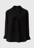 Et Vous Black Side Stripe Blouse - 8 Image 4