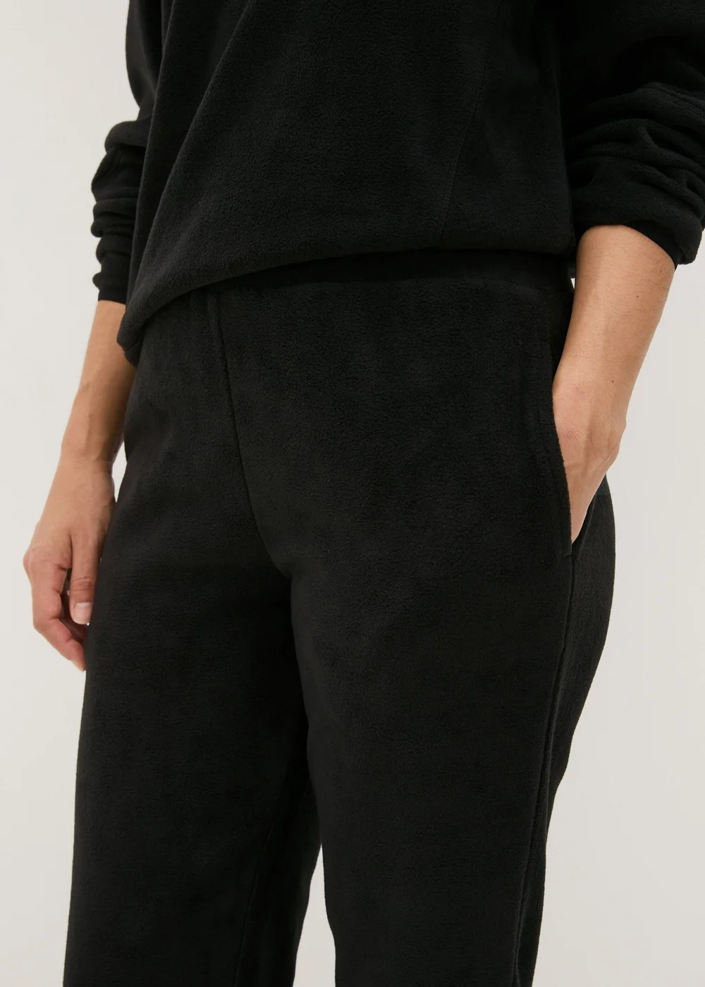 Black Fleece Jogging Bottoms - S Image 2