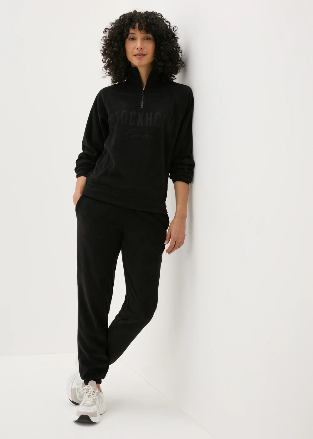 Black Fleece Jogging Bottoms - S Image 1