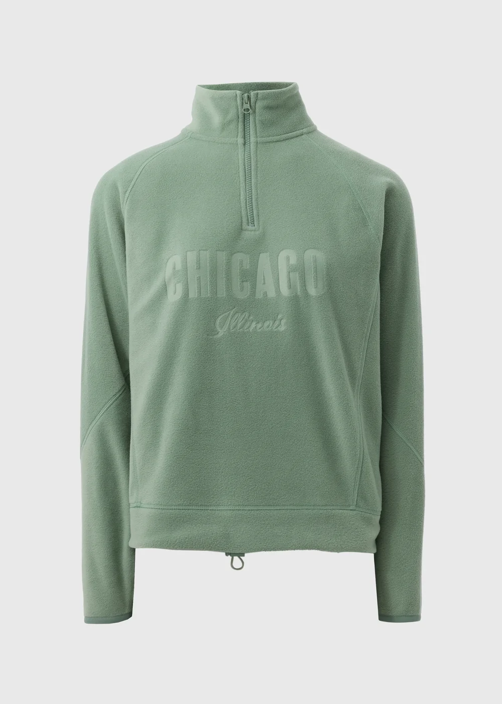 Khaki Half Zip Fleece Chicago Sweatshirt - S Image 4