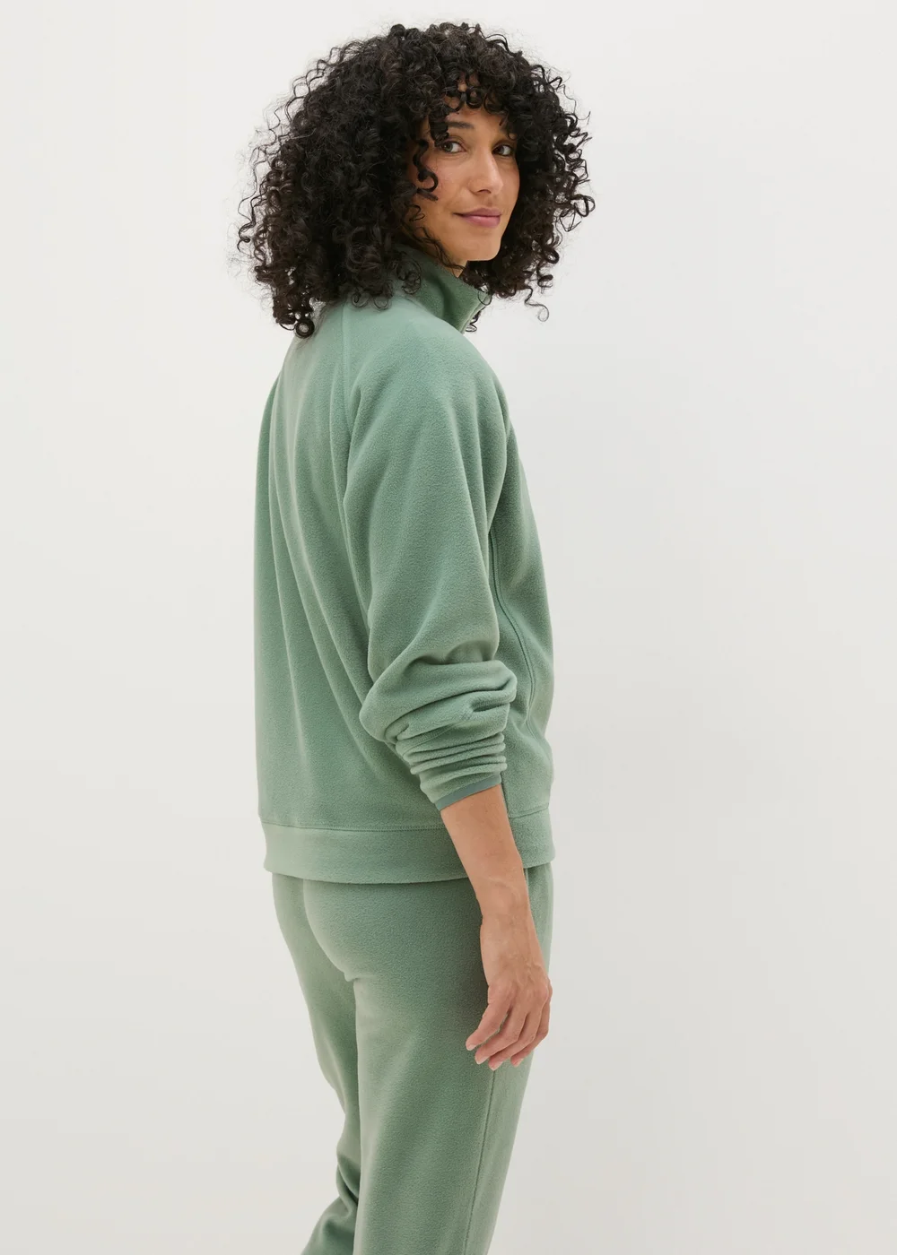 Khaki Half Zip Fleece Chicago Sweatshirt - S Image 2