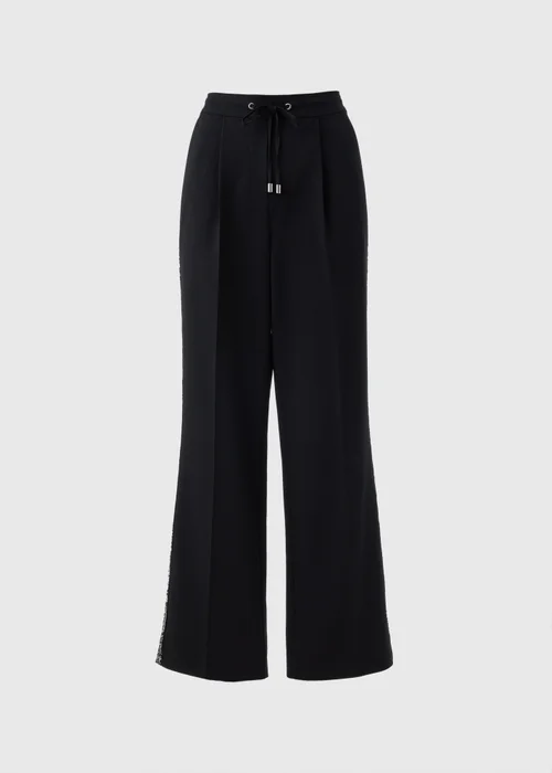 Et Vous Black Sequin Side Stripe Trousers - 8 Image 4