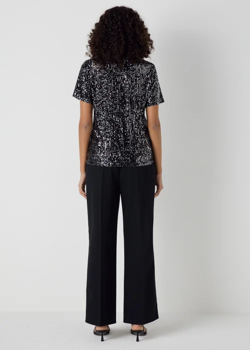 Et Vous Black Sequin Side Stripe Trousers - 8 Image 2