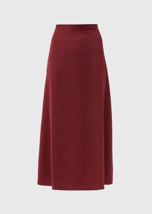 Burgundy Satin Midaxi Slip Skirt - 8 Image 4