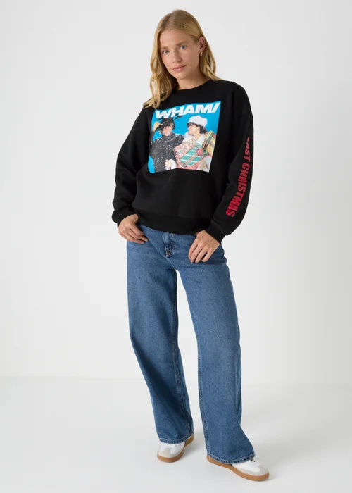 Wham! Black Christmas Sweatshirt - S Image 1