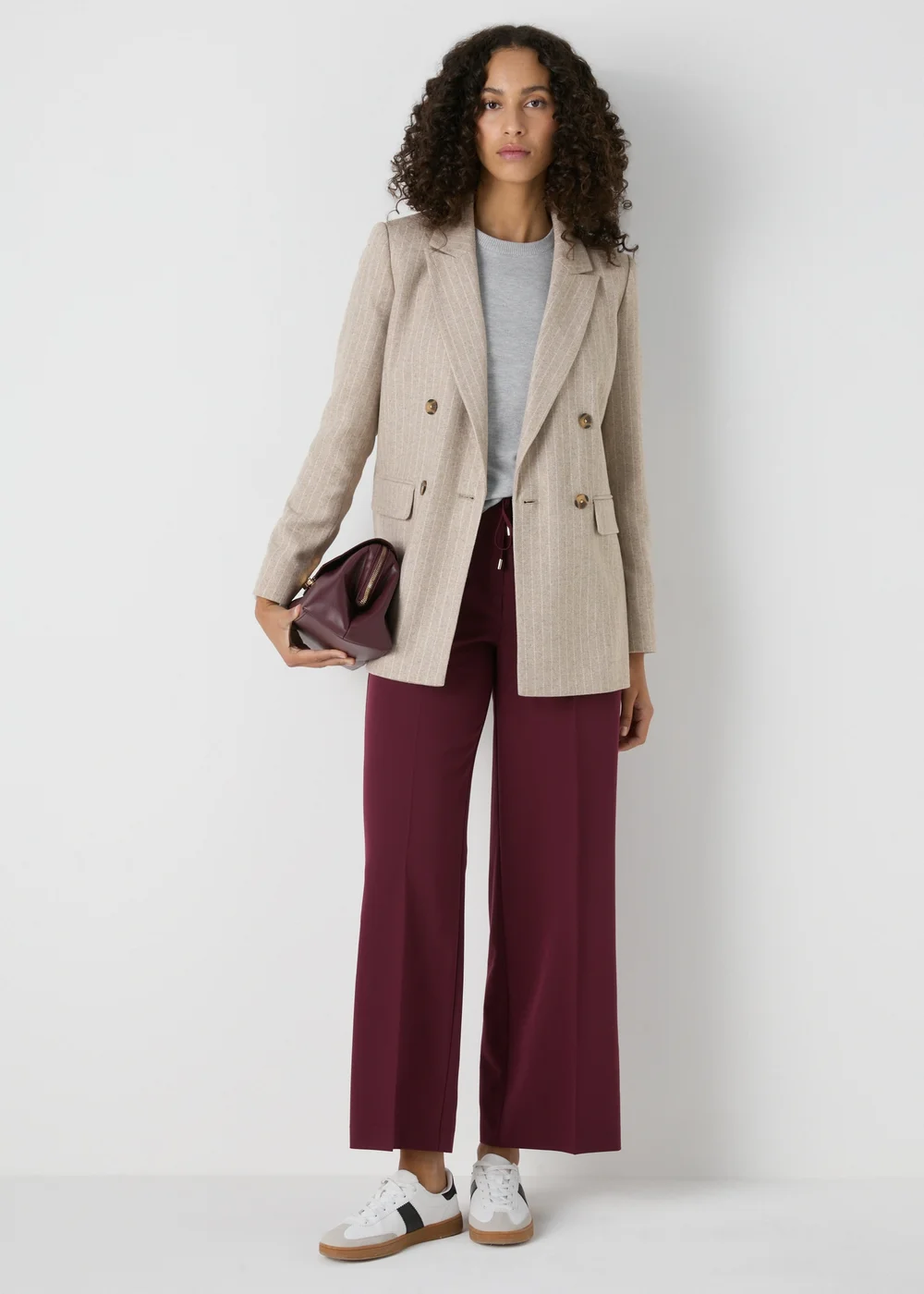 Et Vous Camel Stripe Blazer - 8 Image 3