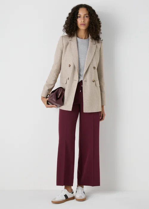 Et Vous Camel Stripe Blazer - 8 Image 3