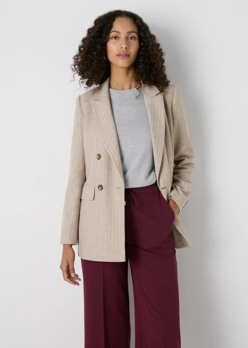 Et Vous Camel Stripe Blazer - 8 Image 1
