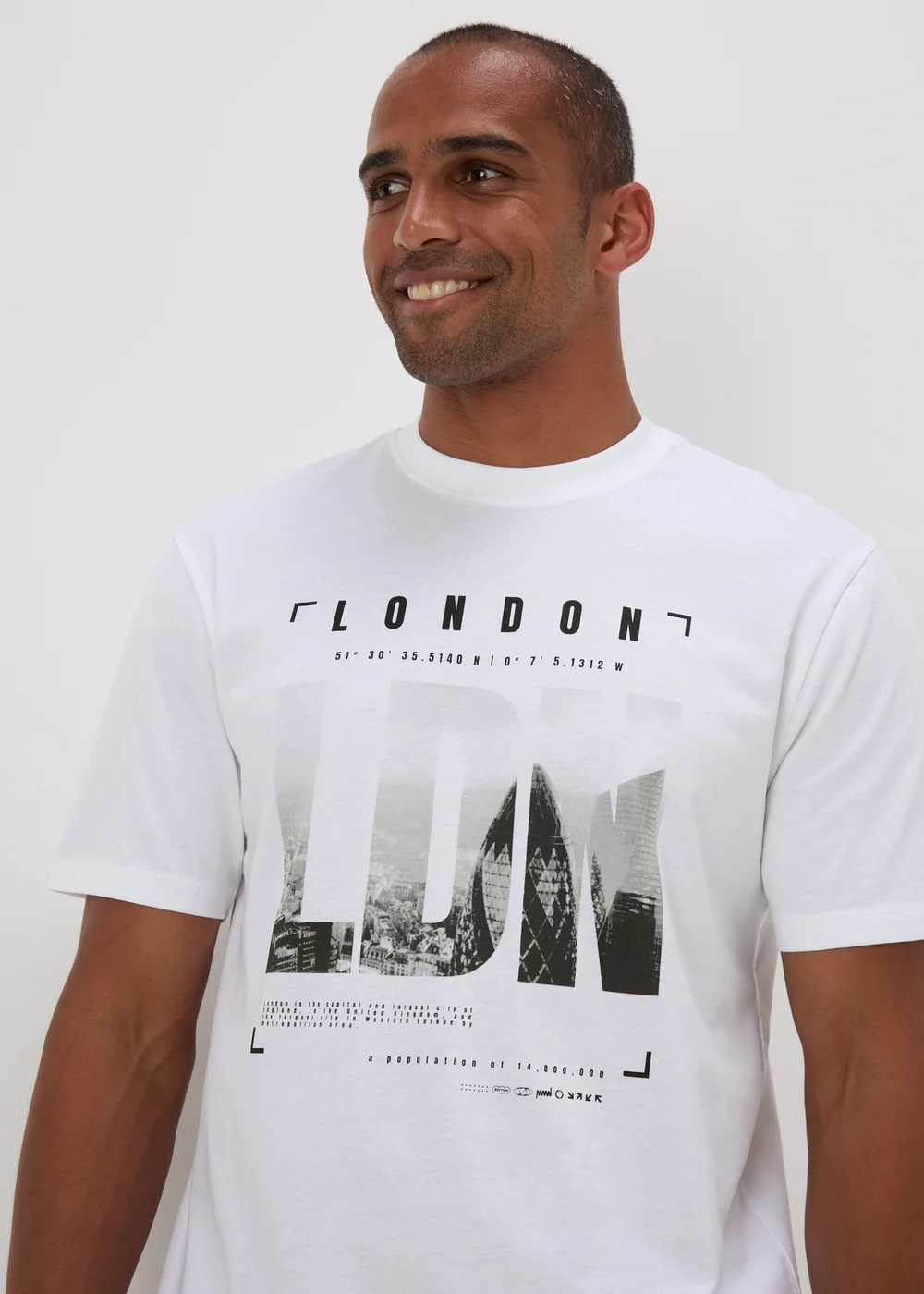 White London City Print T-Shirt - S Image 1