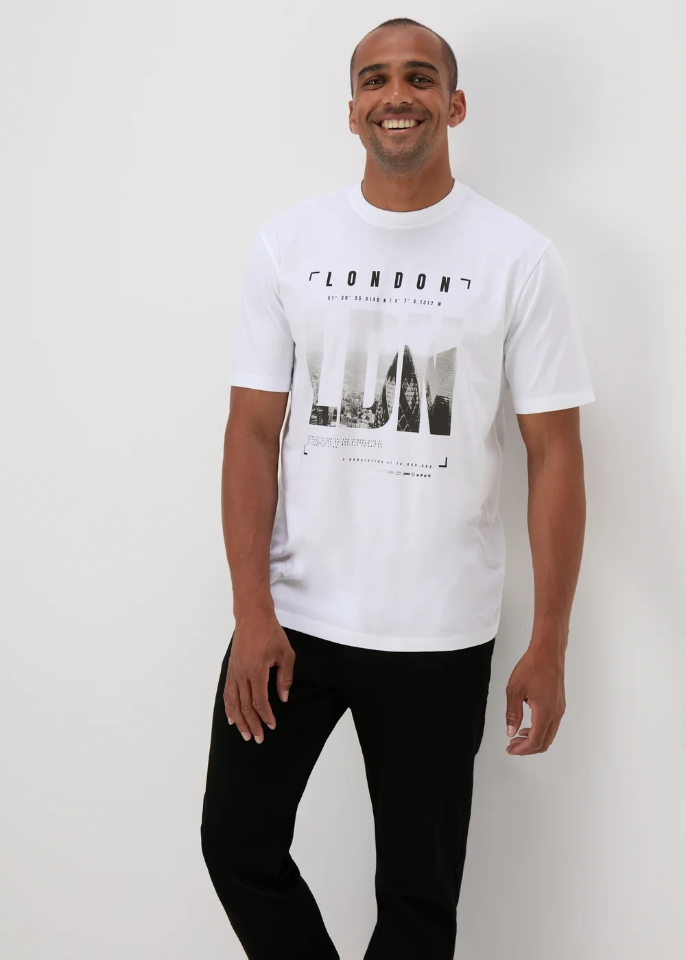 White London City Print T-Shirt - S Image 3
