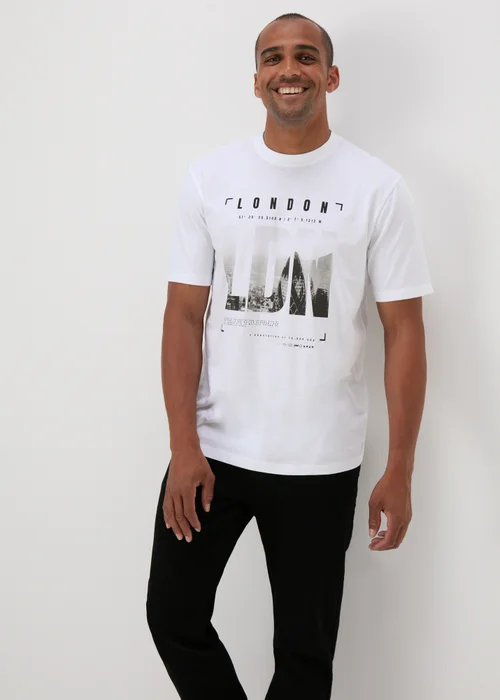 White London City Print T-Shirt - S Image 3