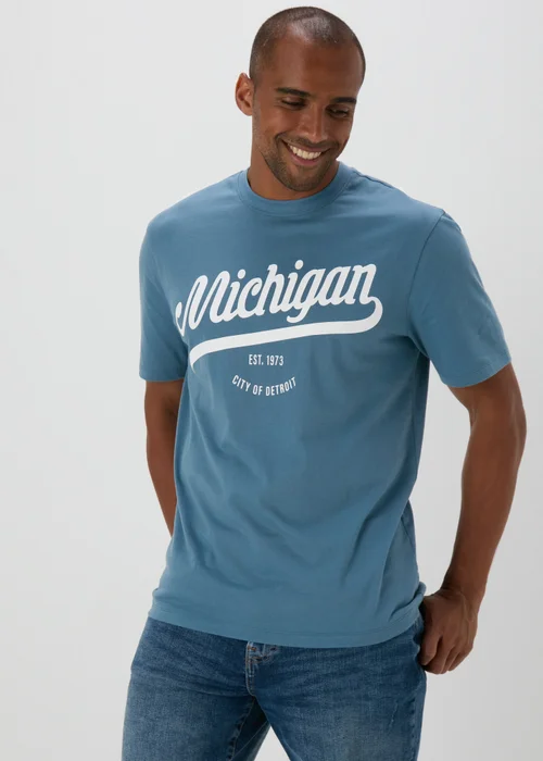 Blue Michigan T-Shirt - S Image 1