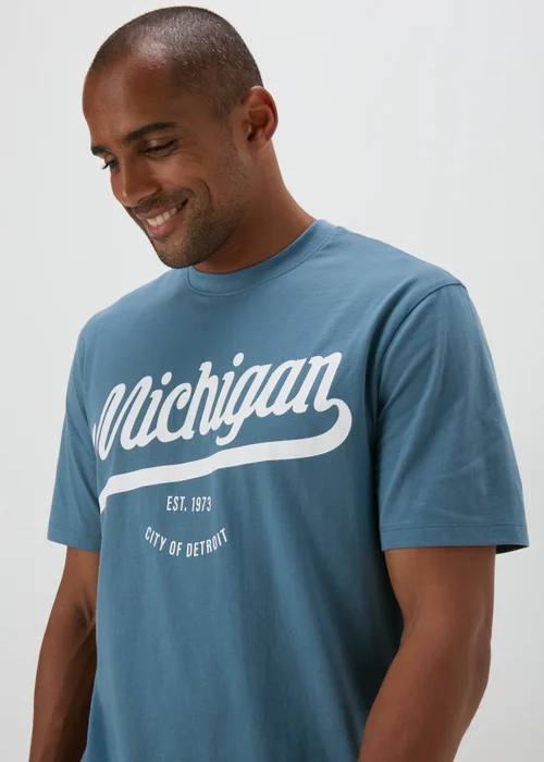 Blue Michigan T-Shirt - S Image 3