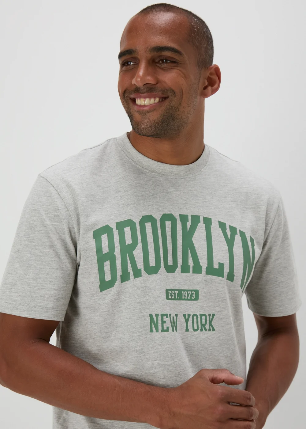 Grey Brooklyn T-Shirt - S Image 3