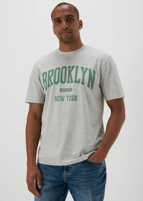 Grey Brooklyn T-Shirt - S Image 1