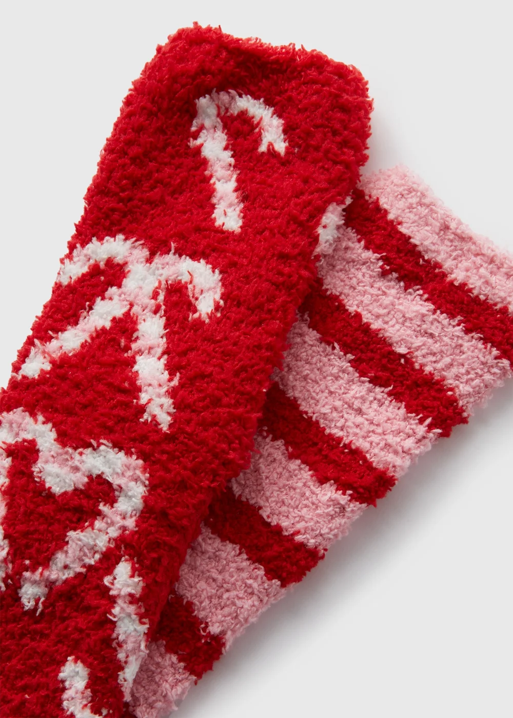 2 Pack Girls Candy Cane Cosy Socks (Younger 6-Older 5.5) - 4-5.5 Image 2