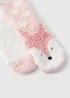 2 Pack Winter Poem Pink Deer Cosy Socks - One Size Image 2