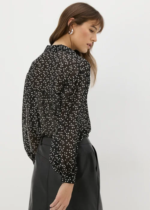 Et Vous Black Square Print Shirt - 8 Image 2